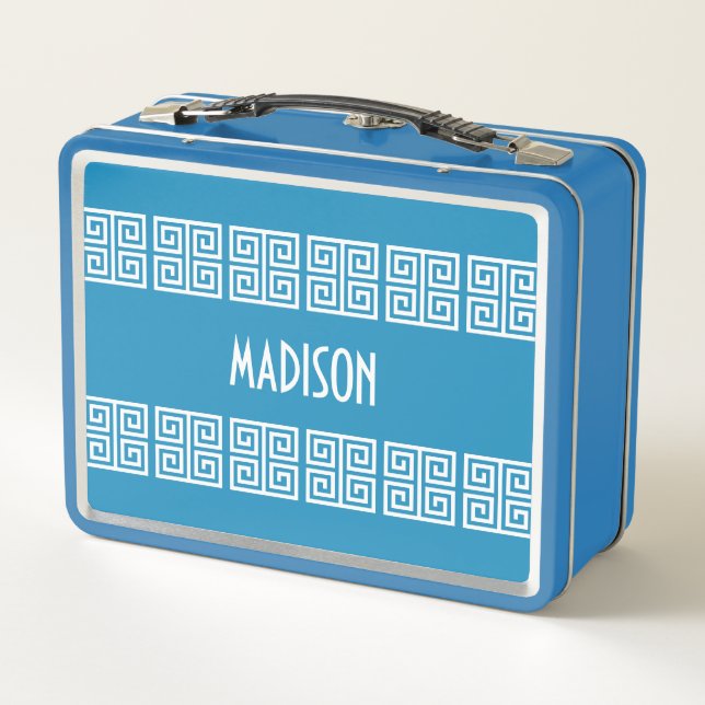 Lunch Box Nom personnalisé d'inspiration grecque (Dos)