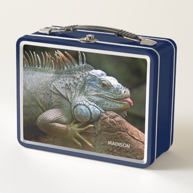 Lunch Box Nom personnalisé Iguane (Devant)