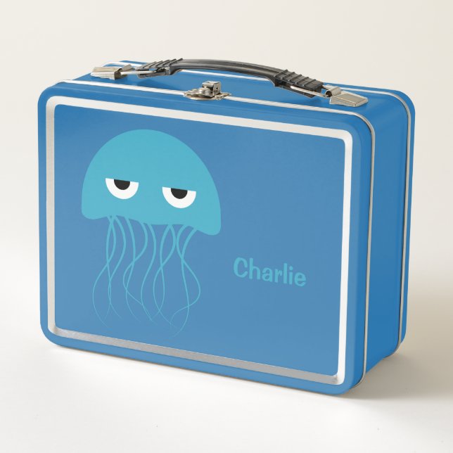 Lunch Box Nom personnalisé Méduse drôle (Devant)