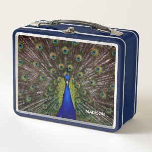 Lunch Box Nom personnalisé Paon fier