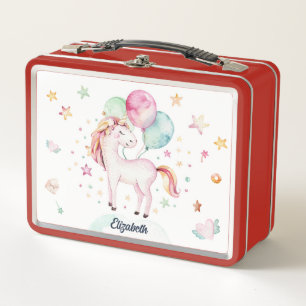 Lunch Box Nom personnalisé Pastel Fairy Balloon Girls Unicor