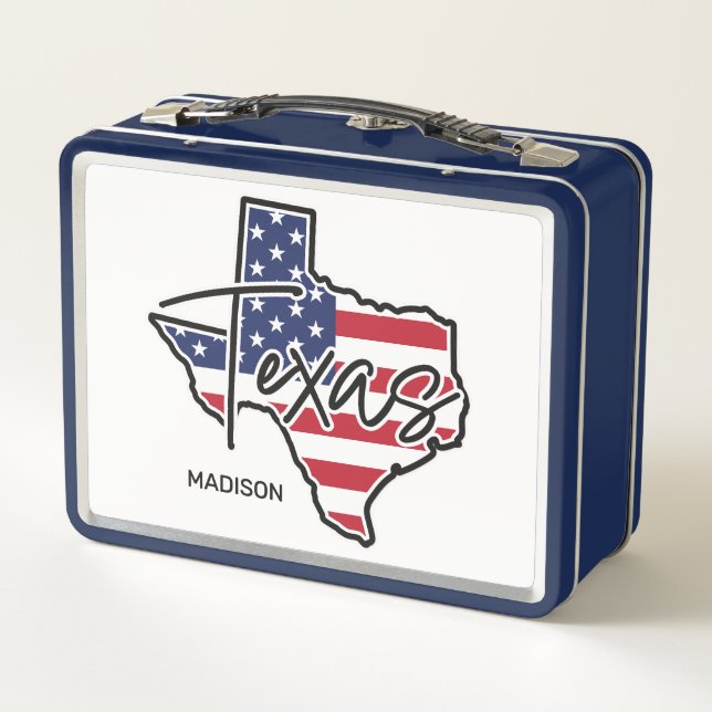 Lunch Box Nom personnalisé Texas (Dos)