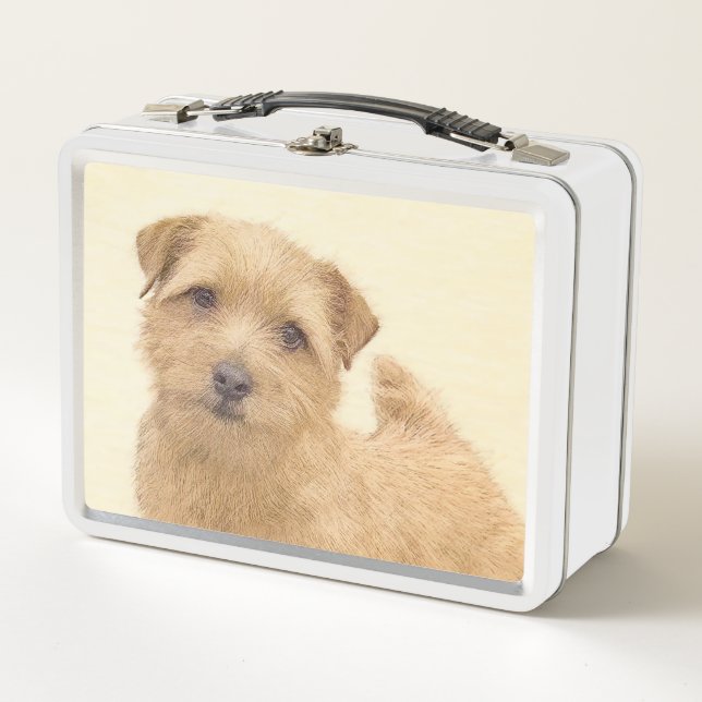 Lunch Box Norfolk Terrier Peinture - Art Chien original (Devant)