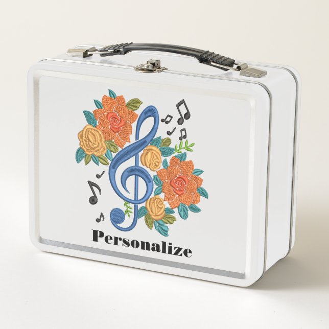Lunch Box Notes musicales Clé musicale personnalisée (Devant)