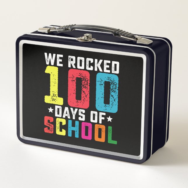Lunch Box Nous avons fêté 100 jours d'école Enseignant Élève (Devant)