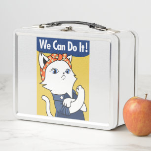 Lunch Box Nous Pouvons Le Faire ! Chat blanc Rosie le Rivete