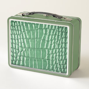 Lunch Box Nouveau ! Cuir synthétique vert