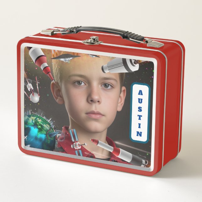 Lunch Box NOUVEAUTÉ ! Carnet spiral - Espace (ajouter photo  (Devant)