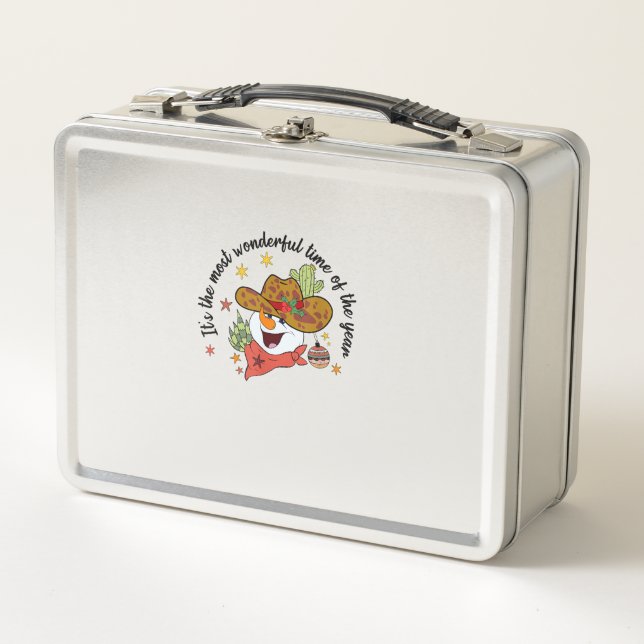 Lunch Box Occidental C'Est Le Plus Merveilleux Cowboy Snowma (Devant)