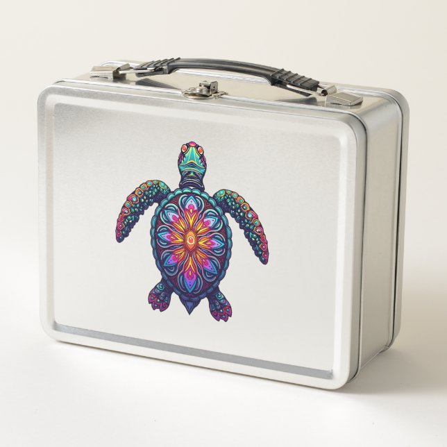 Lunch Box Ocean Animal Tie Dye Tribal Sea Animal Maori Turtl (Devant)