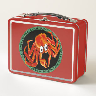 Lunch Box Océan tropical orange roi crabe