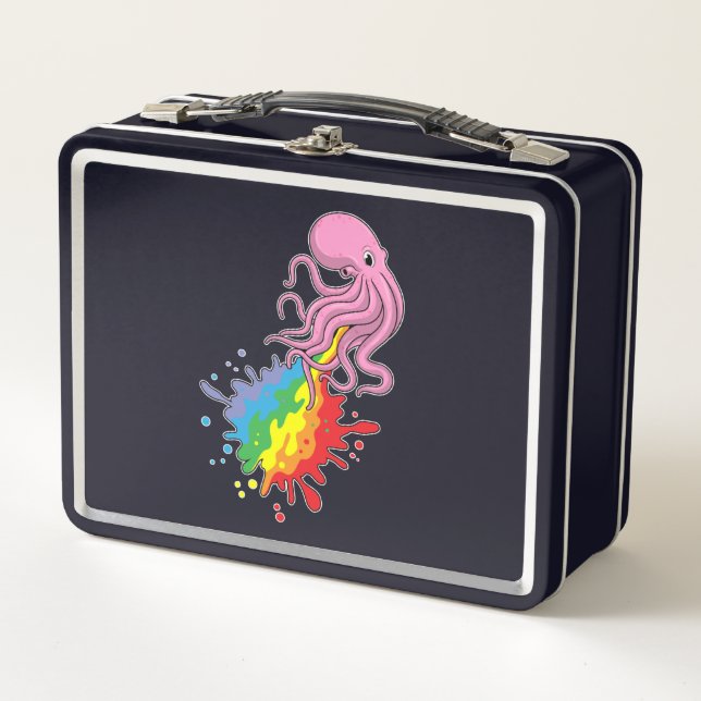 Lunch Box Octopus avec arc-en-ciel (Devant)