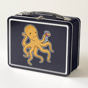 Lunch Box Octopus avec verre de jus