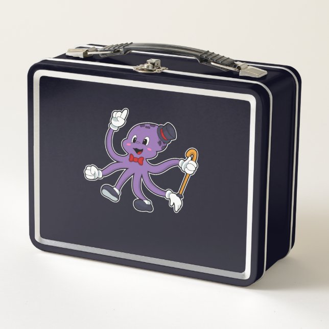 Lunch Box Octopus comme magicien avec Casquette (Devant)