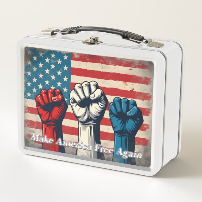 Lunch Box Œuvre d'art Make America Free Again (Devant)