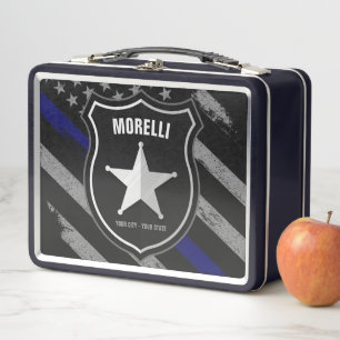 Lunch Box Officier de police Shérif Cop Flag
