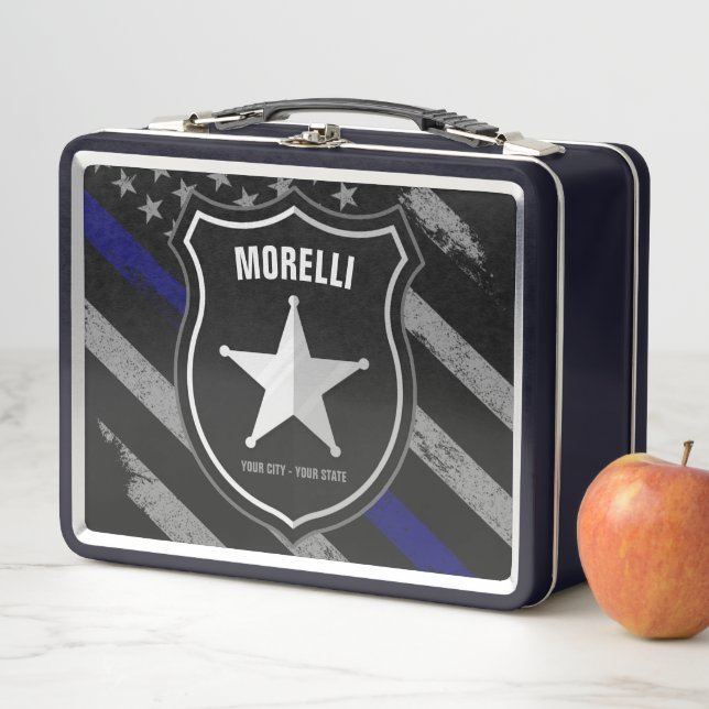 Lunch Box Officier de police Shérif Cop Flag (En situation)