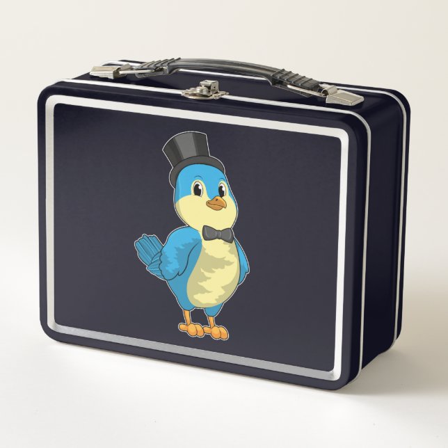 Lunch Box Oiseau comme marié avec ruban (Devant)