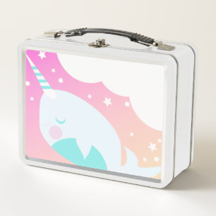 Lunch Box Ombre Narwhale Colorful Design de dessin animé