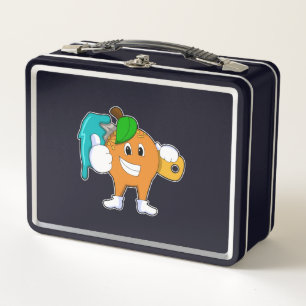 Lunch Box Orange comme Peintre avec pinceau