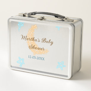 Lunch Box Orange lune bleu étoiles parties scintillant baby