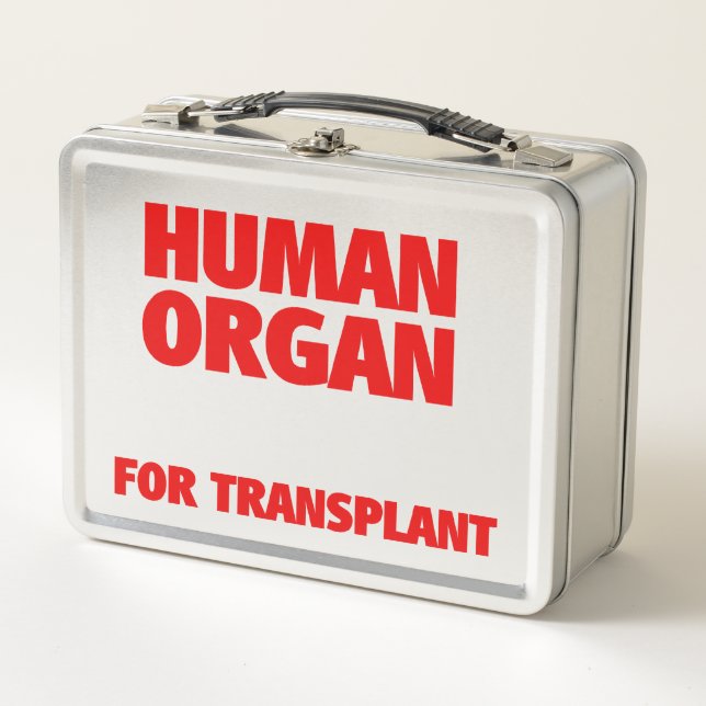 Lunch Box Organe Humain Pour La Transplantation (Devant)