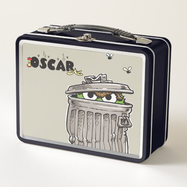 Lunch Box Oscar vintage dans une poubelle (Devant)