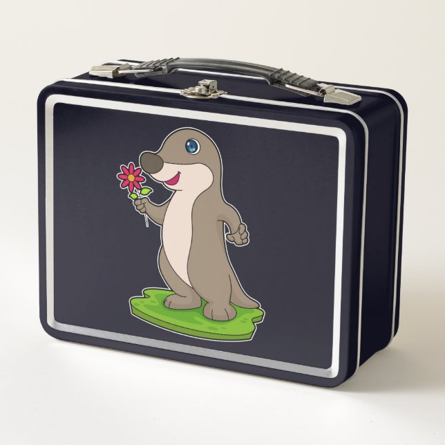 Lunch Box Otter à fleurs (Devant)