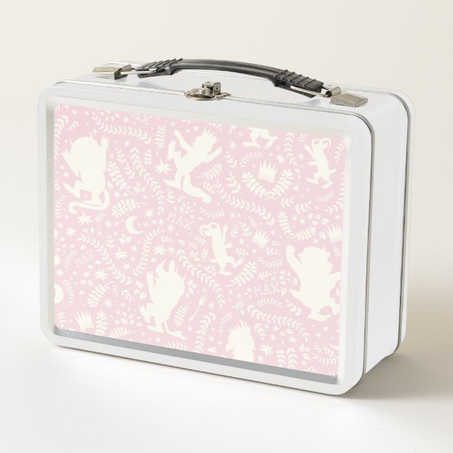 Lunch Box Où les choses sauvages rose modèle floral (Devant)