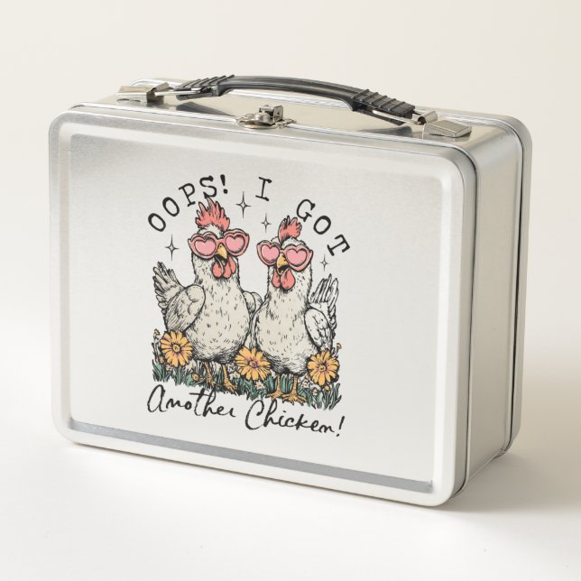 Lunch Box Oups ! J'Ai Un Autre Poulet - Amoureux Drôle Du Po (Devant)