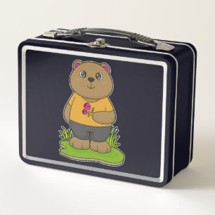 Lunch Box Ours aux fleurs