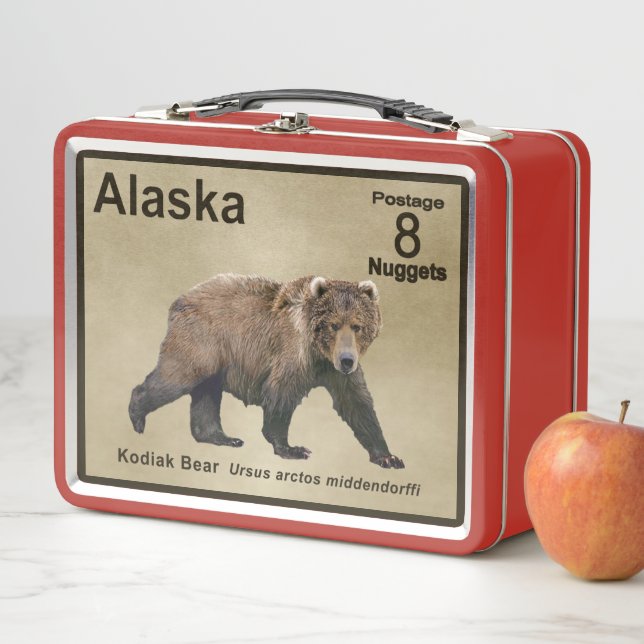Lunch Box Ours de Kodiak - Postage en Alaska (En situation)