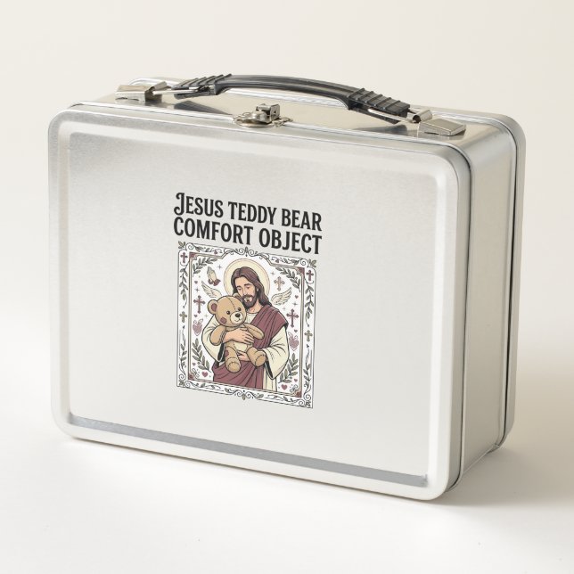 Lunch Box Ours en peluche Jésus Objet de Confort Ours en pel (Devant)