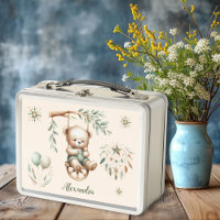 Ours en peluche vert Boho personnalisé