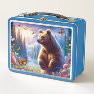Lunch Box Ours et papillons mignons et colorés