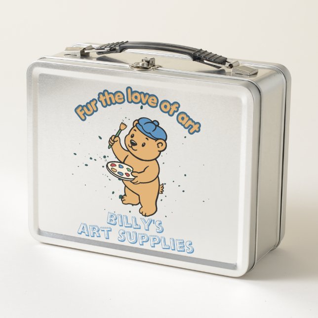 Lunch Box Ours Mignon Artiste Pour L'amour De L'art (Devant)