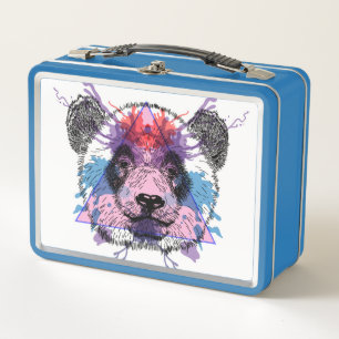 Lunch Box Ours panda géométrique