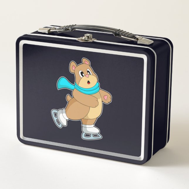 Lunch Box Ours Patinage sur glace Patins sur glace (Devant)