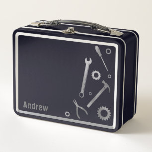 Lunch Box Outils Papa Boîte à lunch en métal mécanique
