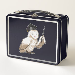 Lunch Box Owl as Teacher with Pointer
