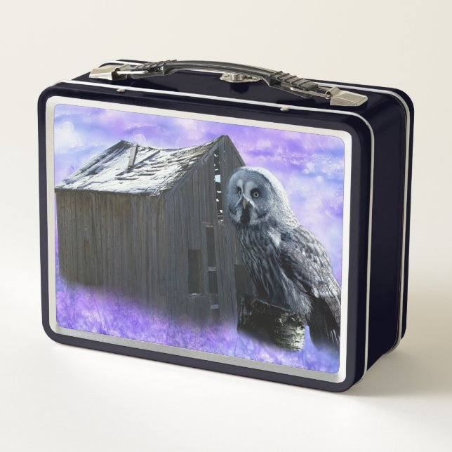 Lunch Box Owl Barn Shed (Dos)