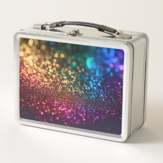Lunch Box Paillettes Arc-en-Ciel sur Noir