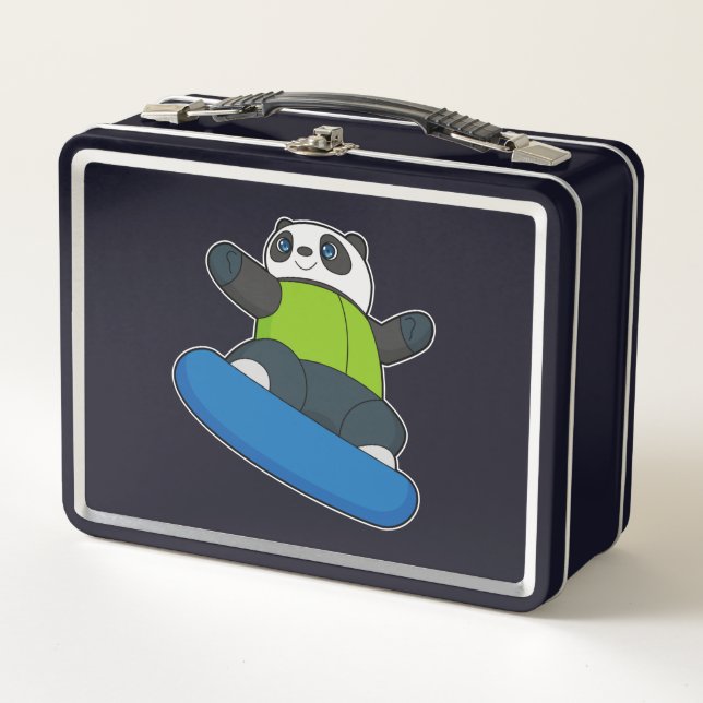 Lunch Box Panda a Snowboarder (Devant)