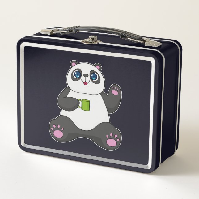 Lunch Box Panda avec tasse de café (Devant)