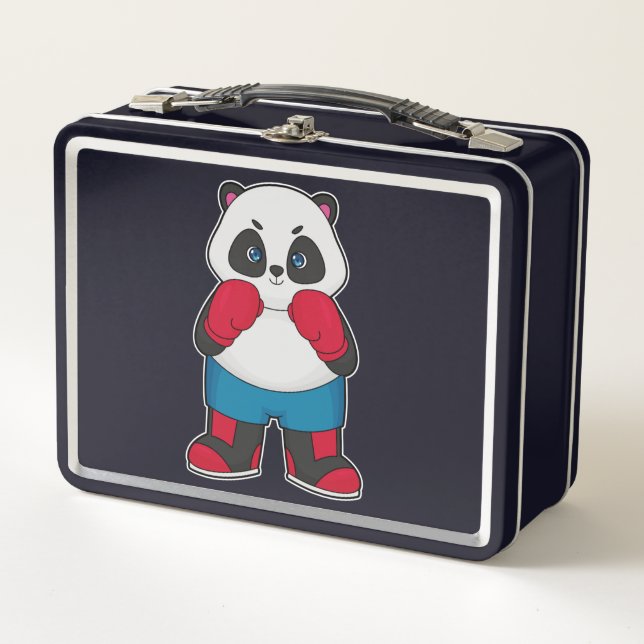 Lunch Box Panda en boîte avec gants de boxe (Devant)