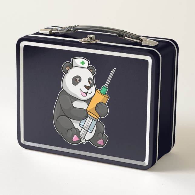Lunch Box Panda en infirmière avec seringue (Devant)