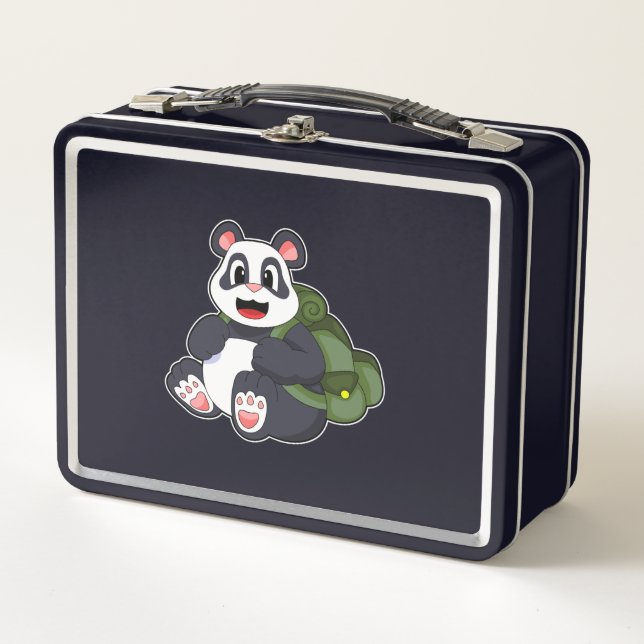 Lunch Box Panda en randonneur avec sac à dos (Devant)