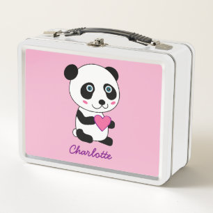 Lunch Box Panda mignonne avec un coeur rose Bo déjeuner pers