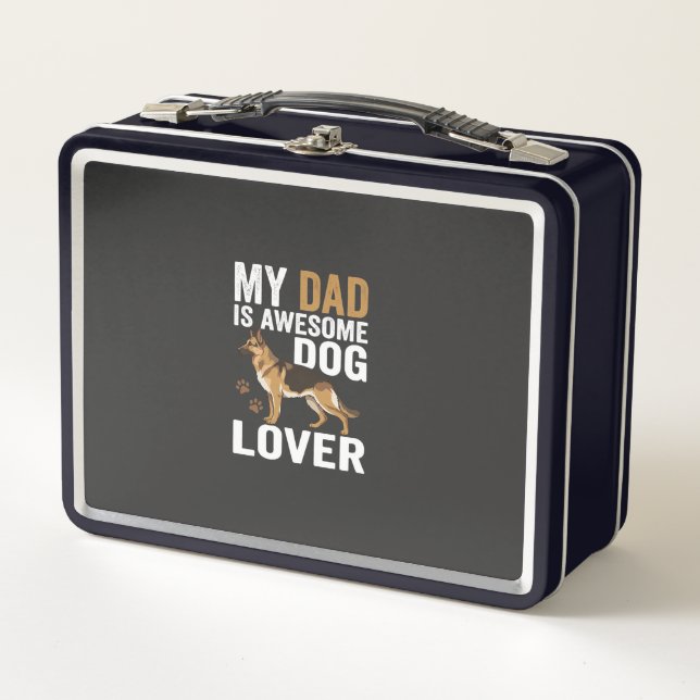 Lunch Box Papa amateur de chien est formidable (Devant)