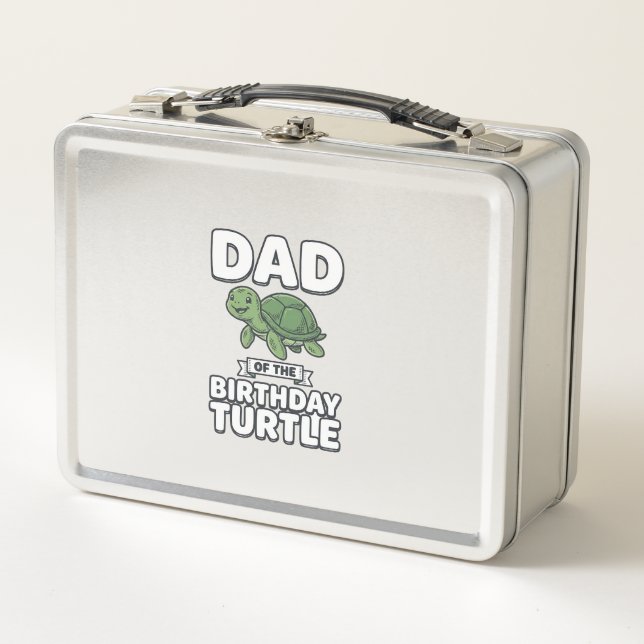 Lunch Box Papa de la tortue d'anniversaire Conception drôle  (Devant)